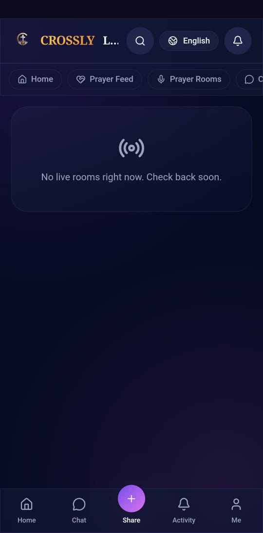 Live Streaming screen